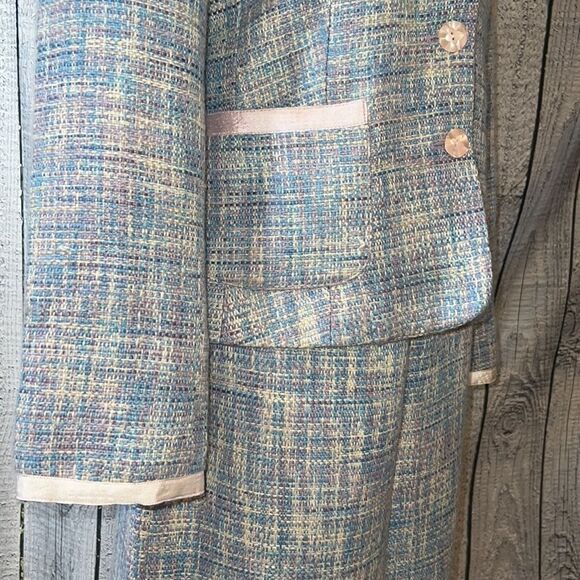 Chadwick’s Women’s 2 Piece Blazer & Skirt Tweed Women’s Suit size 10P - Picture 6 of 14